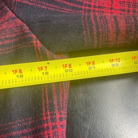 Old Navy Preppy Prep School Red & Navy Blue Plaid Peacoat Jacket Size Large - Picture 6 of 8